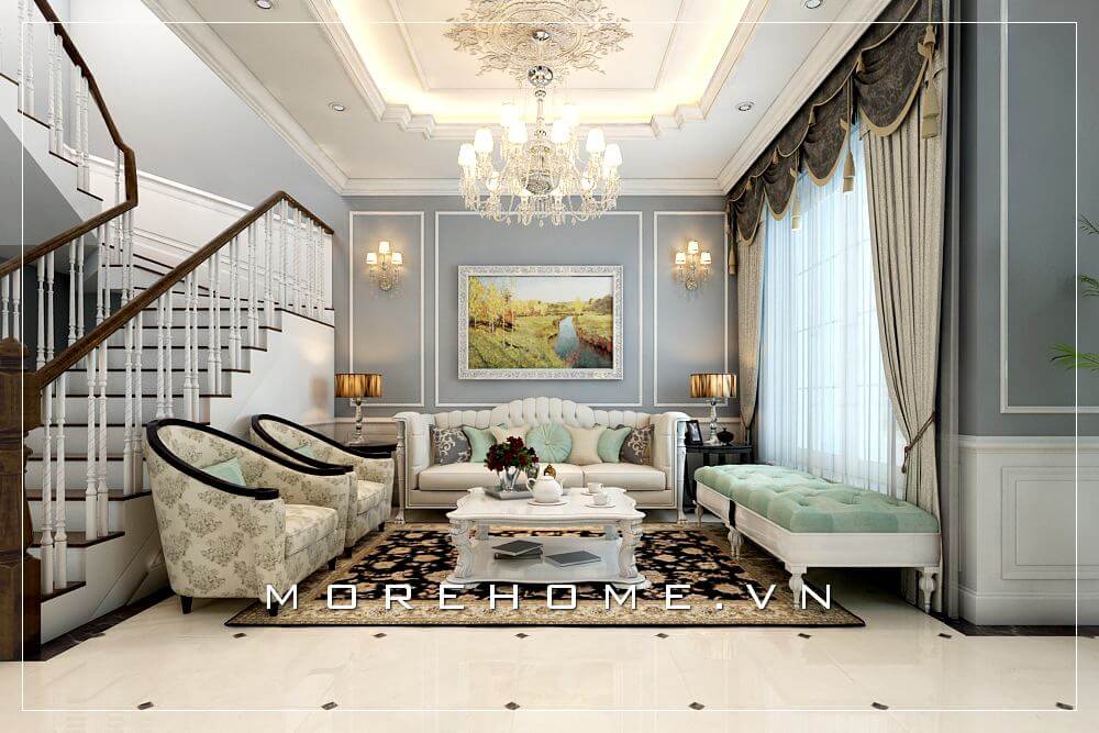 Thiết kế phòng khách biệt thự